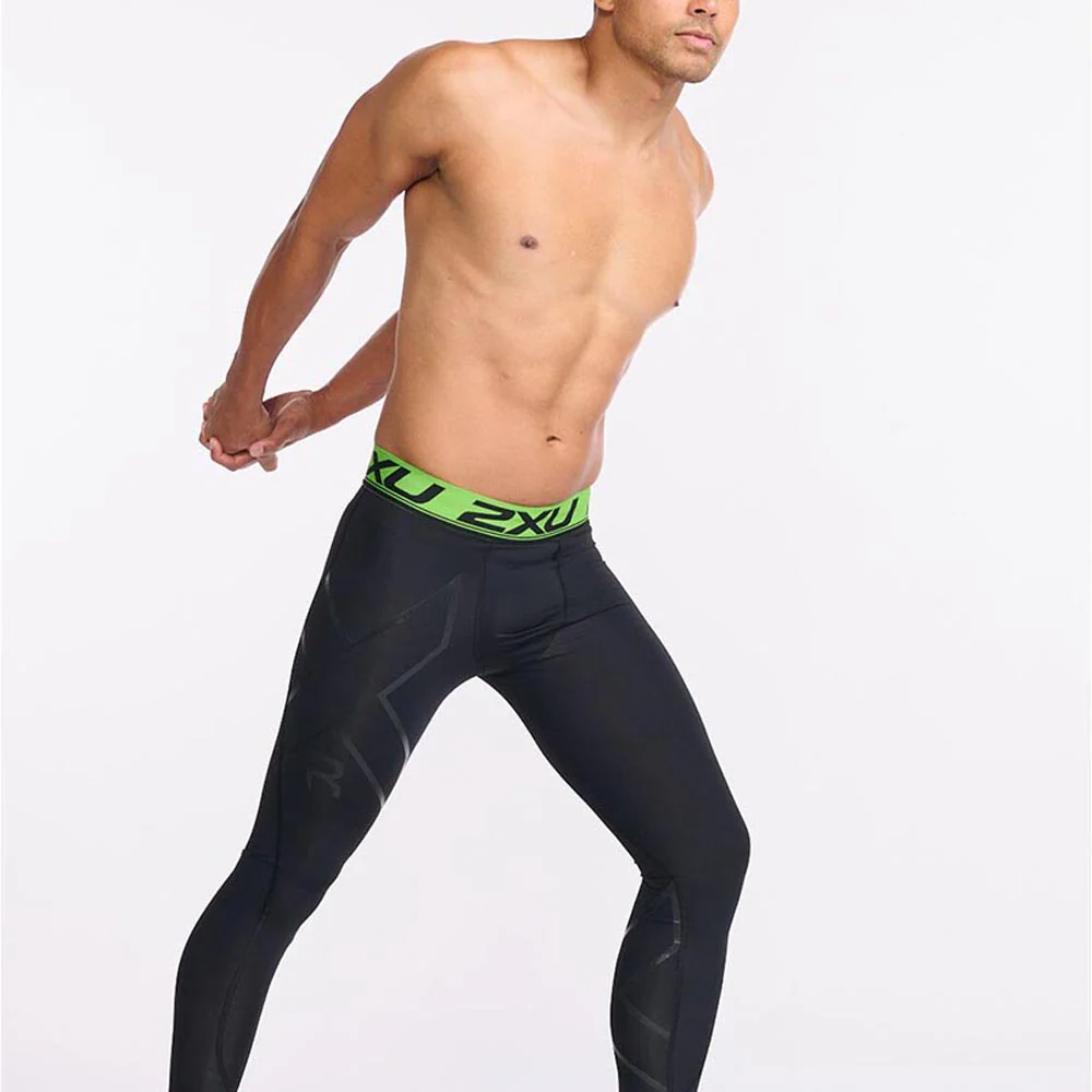 2XU Men Refresh Recovery Compression Tights - Black / Nero - Image 5