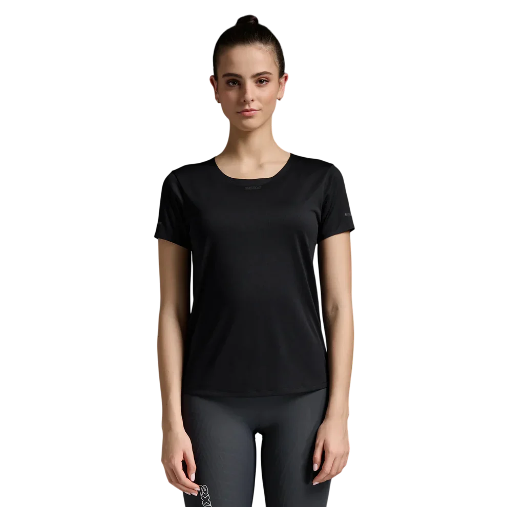 2XU Women Light Speed Tech Tee - Black / Black Reflective - Image 3
