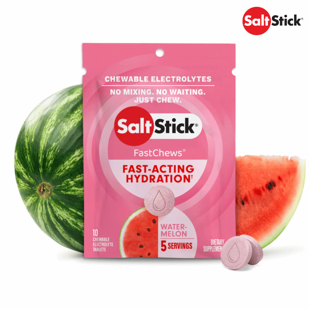 (4 Packs) SaltStick FastChews Watermelon 10ct Packet - Expiry Date: May 2027