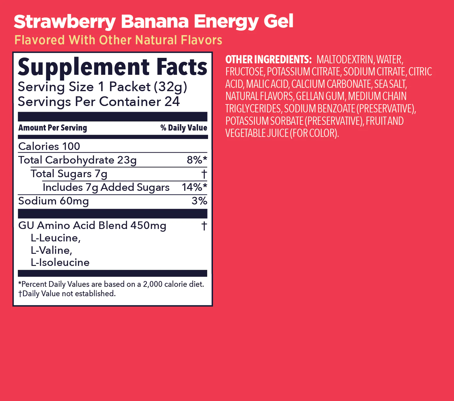 (6 Packs) GU Energy Gel - Strawberry Banana - Expiry Date: Dec 2026 - Image 2