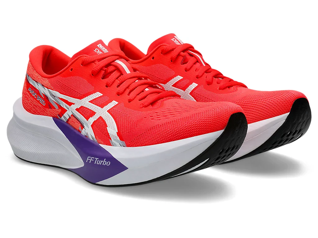 ASICS Men Magic Speed 4 Wide - Flash Red / White - Image 2