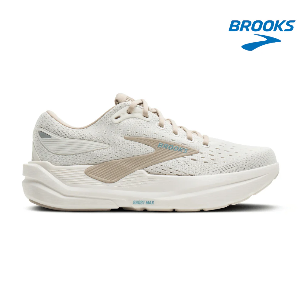 Brooks Women Ghost Max 3 Wide - Coconut / Chateau Grey / Blue