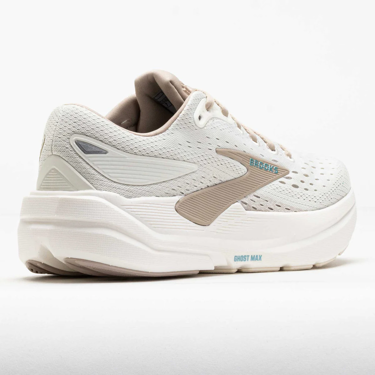 Brooks Women Ghost Max 3 Wide - Coconut / Chateau Grey / Blue - Image 6