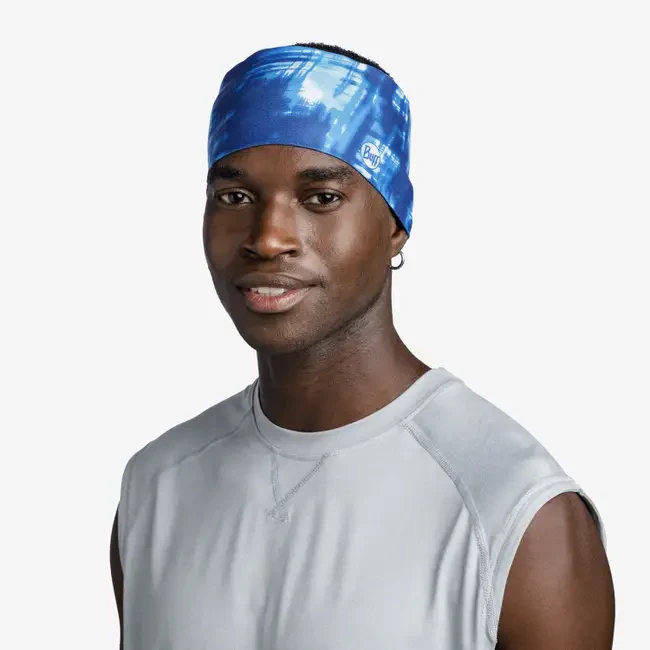 BUFF® Coolnet UV Wide Headband - Attel Blue OS - Image 2