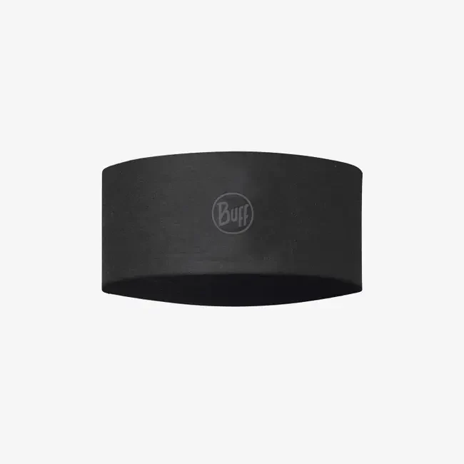 BUFF® CoolNet UV Wide Headband - Solid Black OS - Image 2