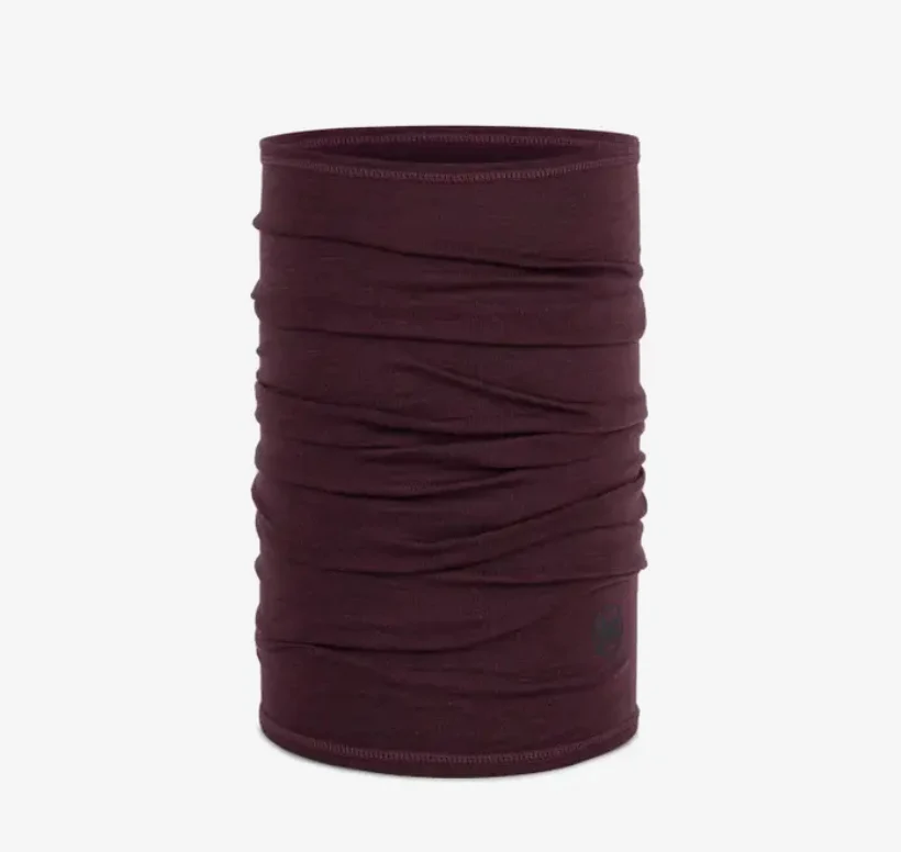 BUFF® Merino Lightweight Neckwear - Solid Garnet OS - Image 3