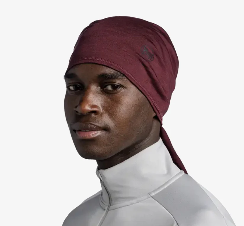 BUFF® Merino Lightweight Neckwear - Solid Garnet OS - Image 6