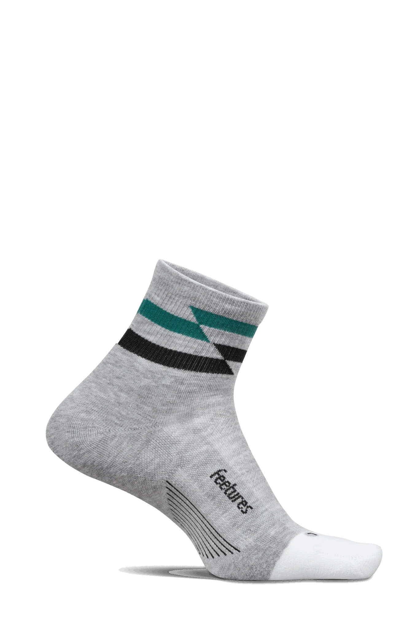 Feetures Active Elite Max Cushion Quarter - Gray Track - Image 2