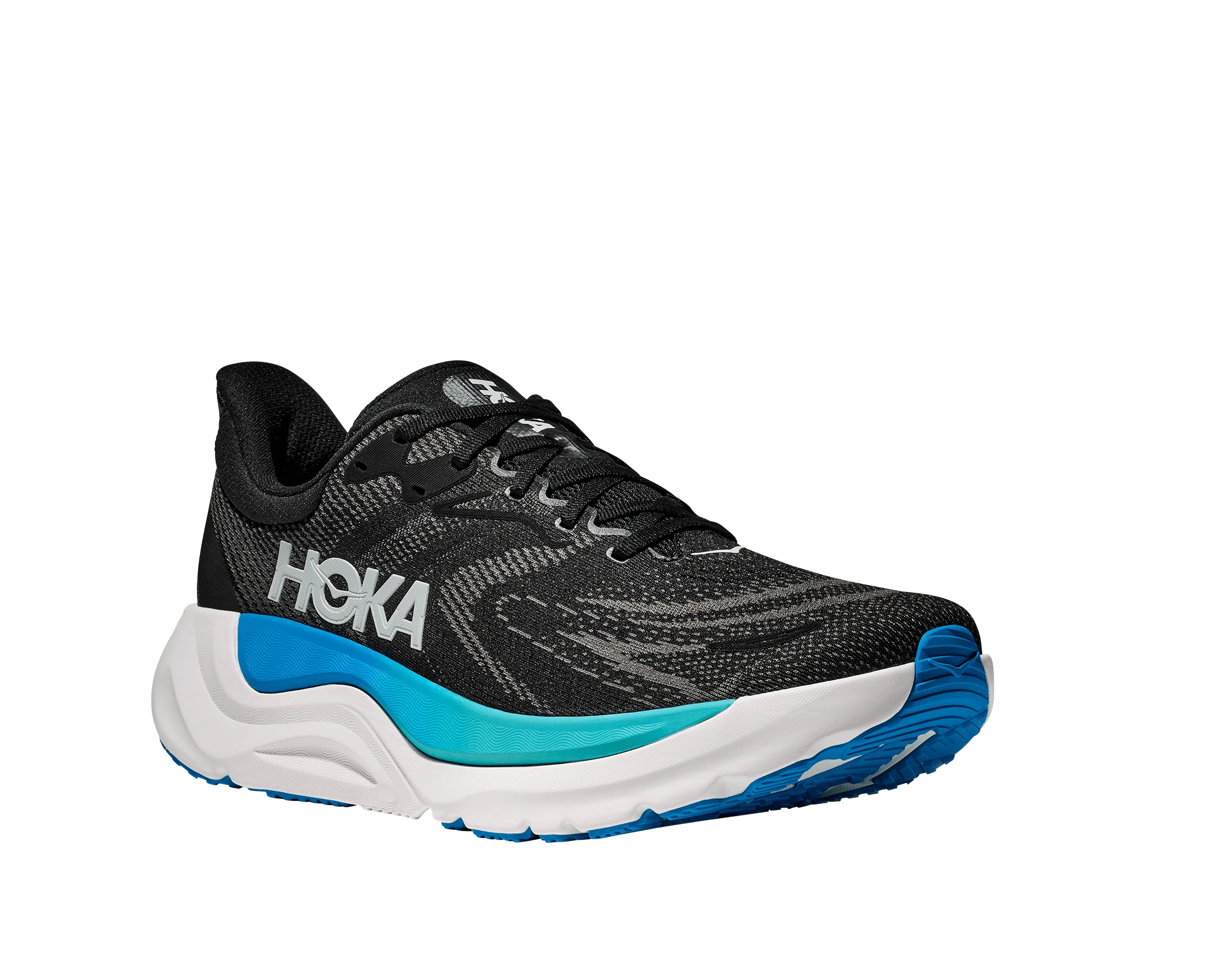 HOKA Men Arahi 8 Wide - Black / Skyward Blue - Image 2