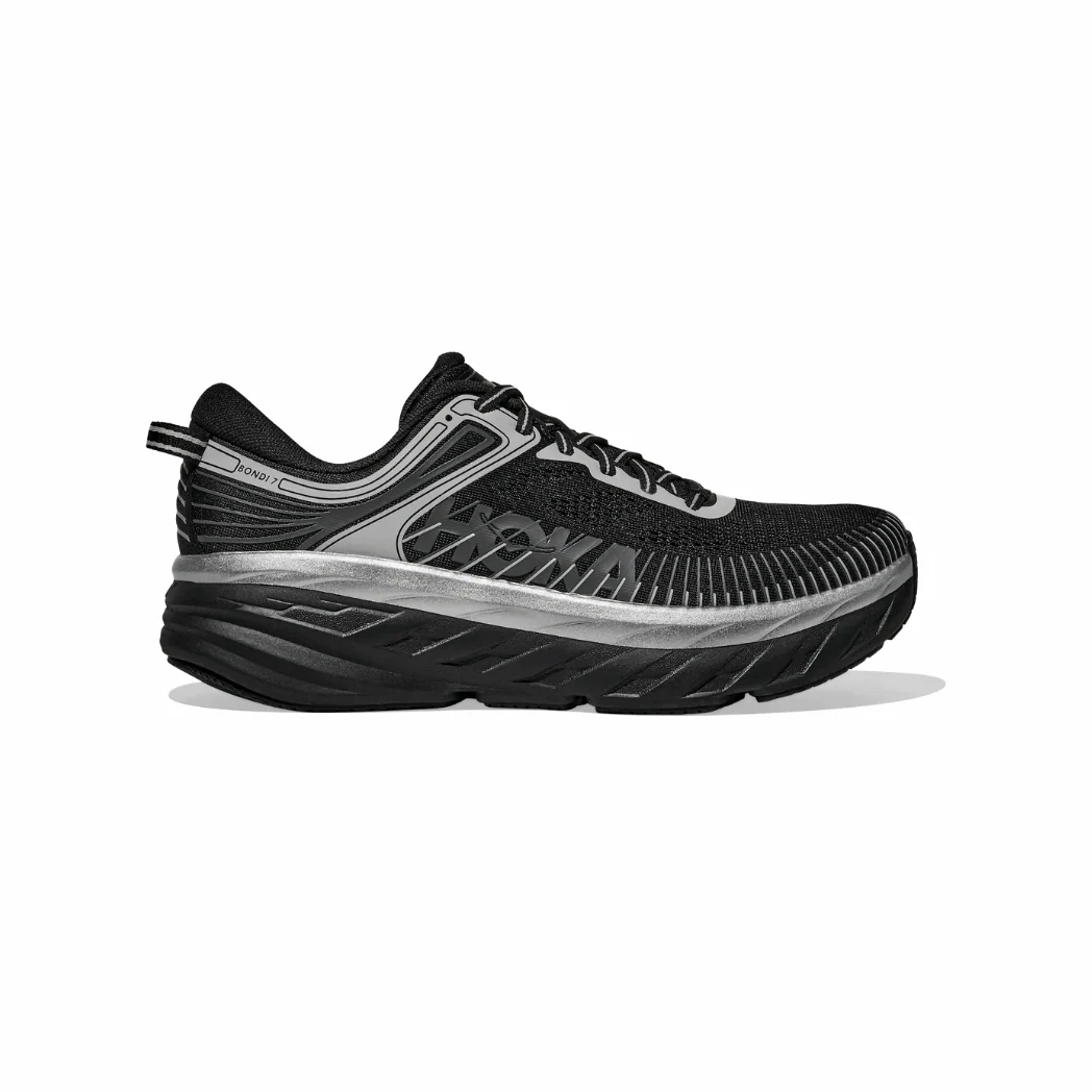 HOKA Men Bondi 7 - Black / Stardust - Image 6