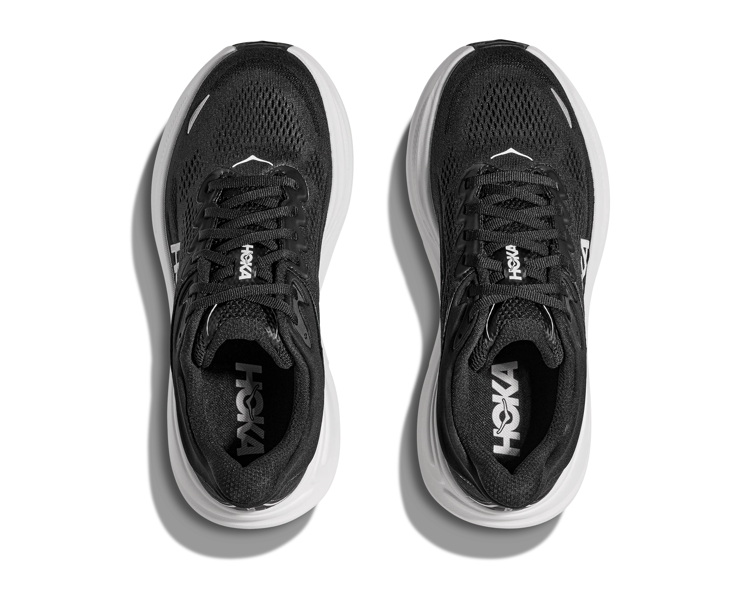 HOKA Men Bondi 9 Wide - Black / White - Image 3