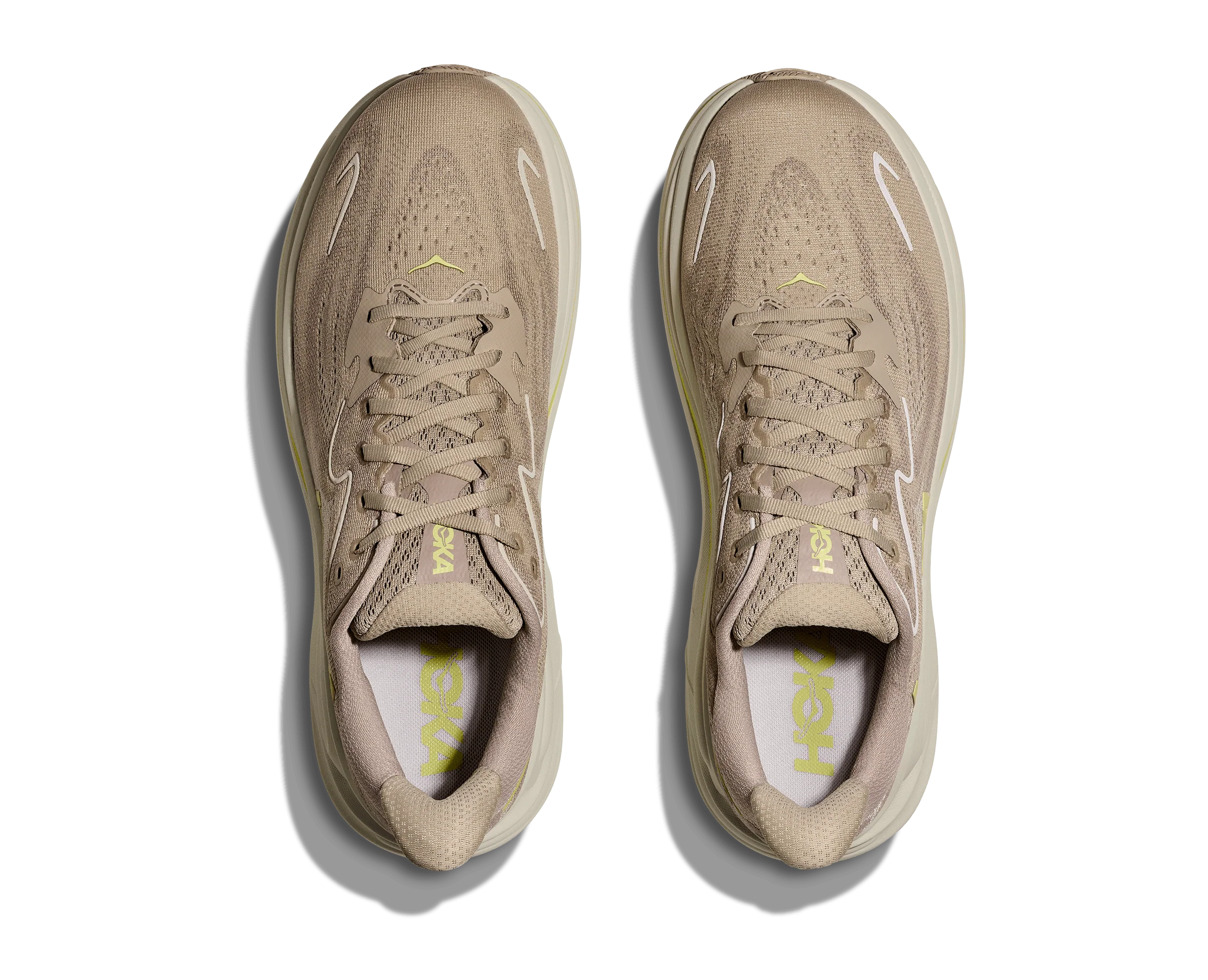 HOKA Men Clifton 10 - Raw Linen / Stone - Image 3