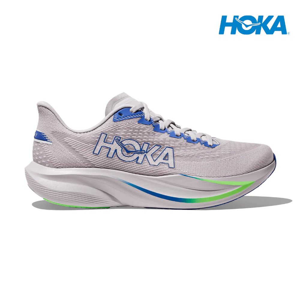 HOKA Men Mach 7 Wide - Ash Grey / Cobalt Blue