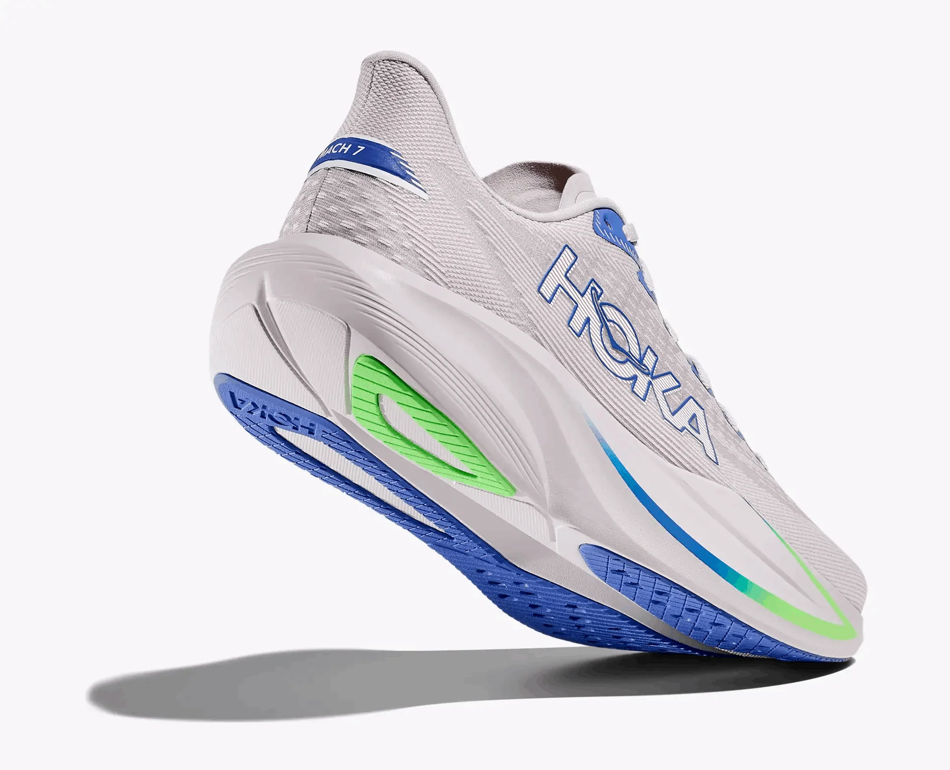 HOKA Men Mach 7 Wide - Ash Grey / Cobalt Blue - Image 2