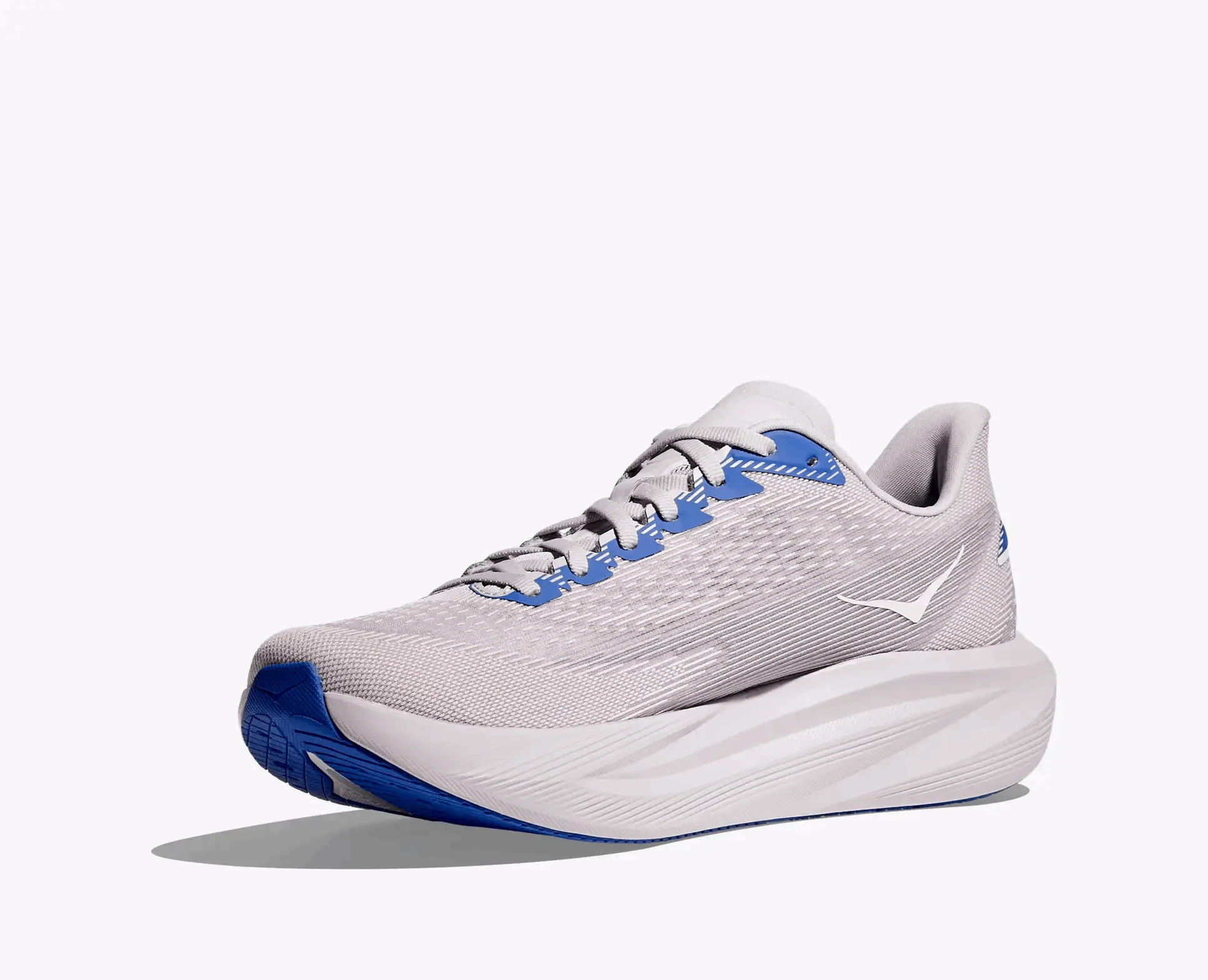 HOKA Men Mach 7 Wide - Ash Grey / Cobalt Blue - Image 4