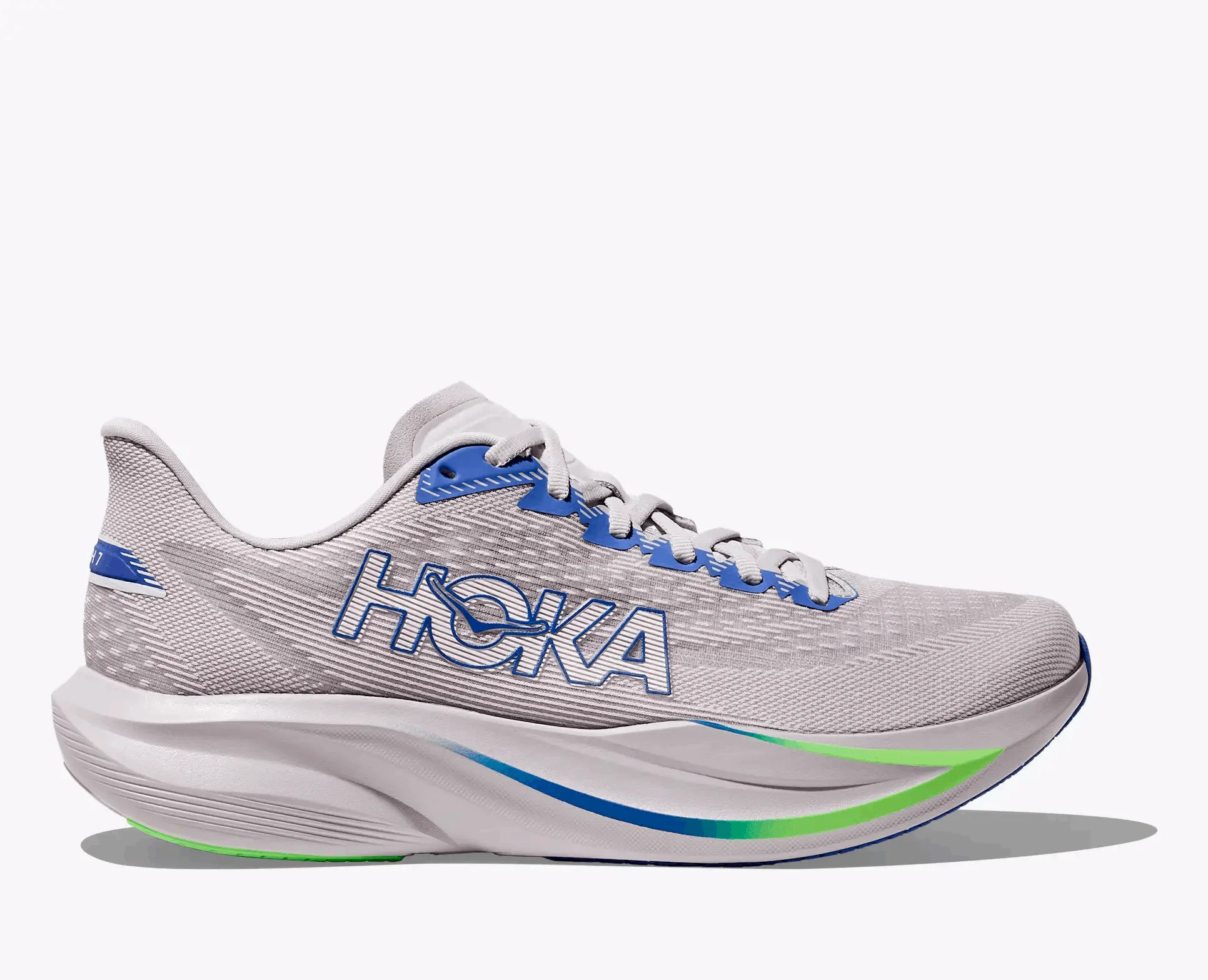 HOKA Men Mach 7 Wide - Ash Grey / Cobalt Blue - Image 5