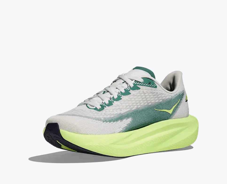 HOKA Men Mach 7 Wide - Frost / Neon Yuzu - Image 4