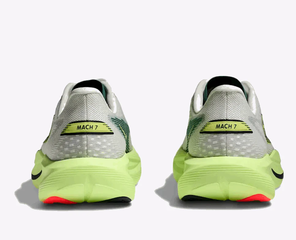 HOKA Men Mach 7 Wide - Frost / Neon Yuzu - Image 5