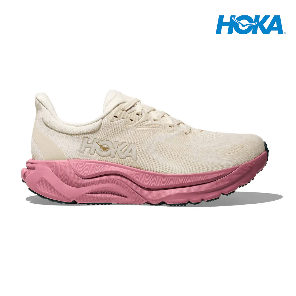 HOKA Women Arahi 8 Wide - Alabaster / Lingonberry