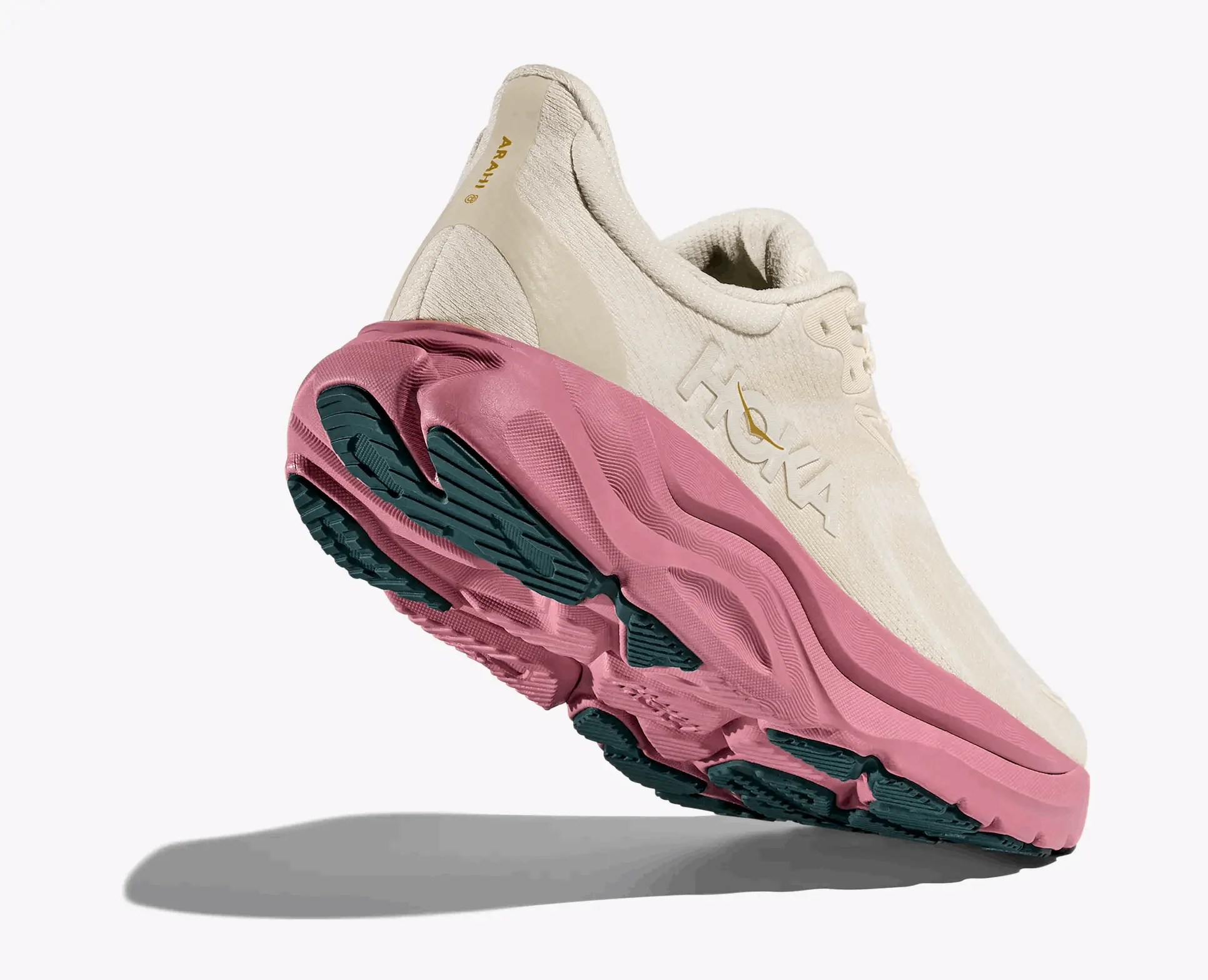 HOKA Women Arahi 8 Wide - Alabaster / Lingonberry - Image 2