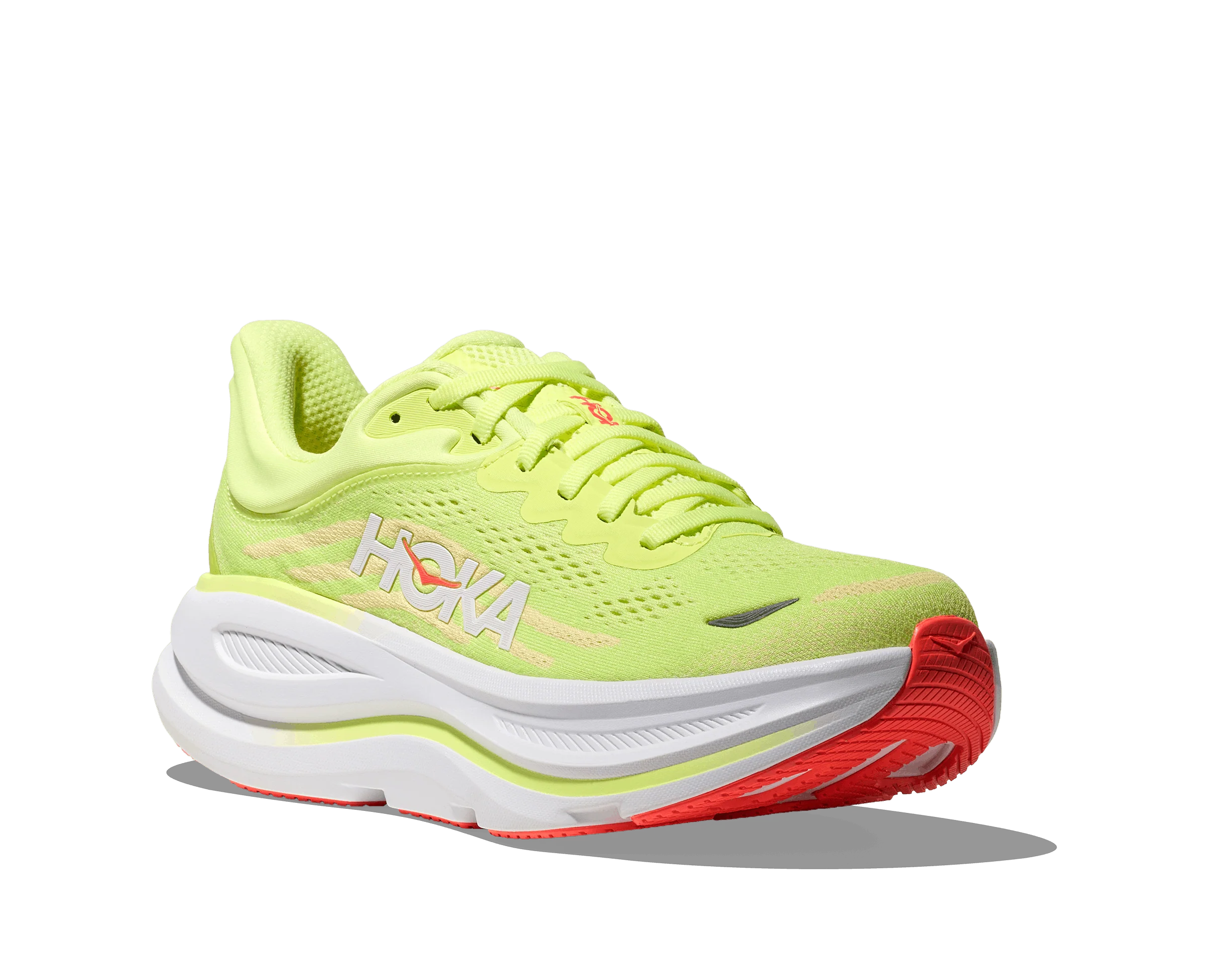 HOKA Women Bondi 9 Wide - Neon Yuzu / Sunlight - Image 2