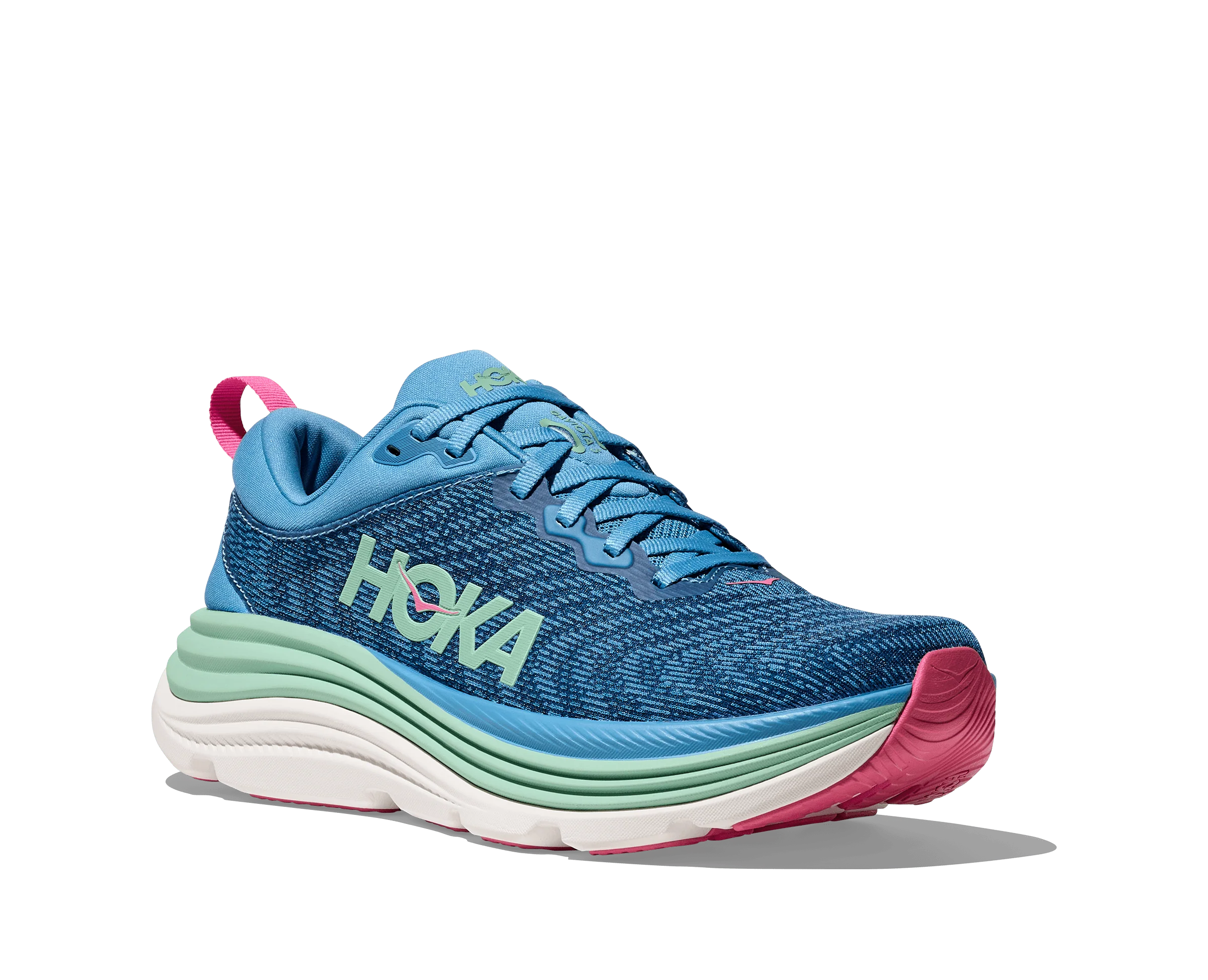 HOKA Women Gaviota 5 Wide - Alpine Blue / Jadeite - Image 2