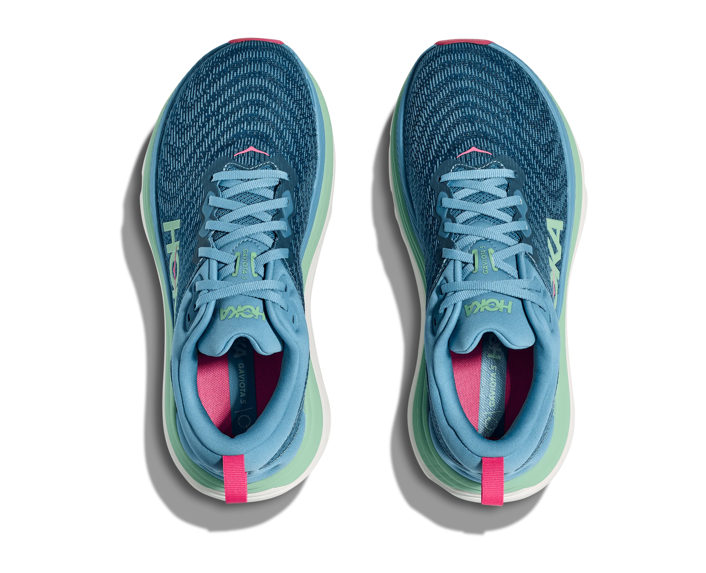 HOKA Women Gaviota 5 Wide - Alpine Blue / Jadeite - Image 3