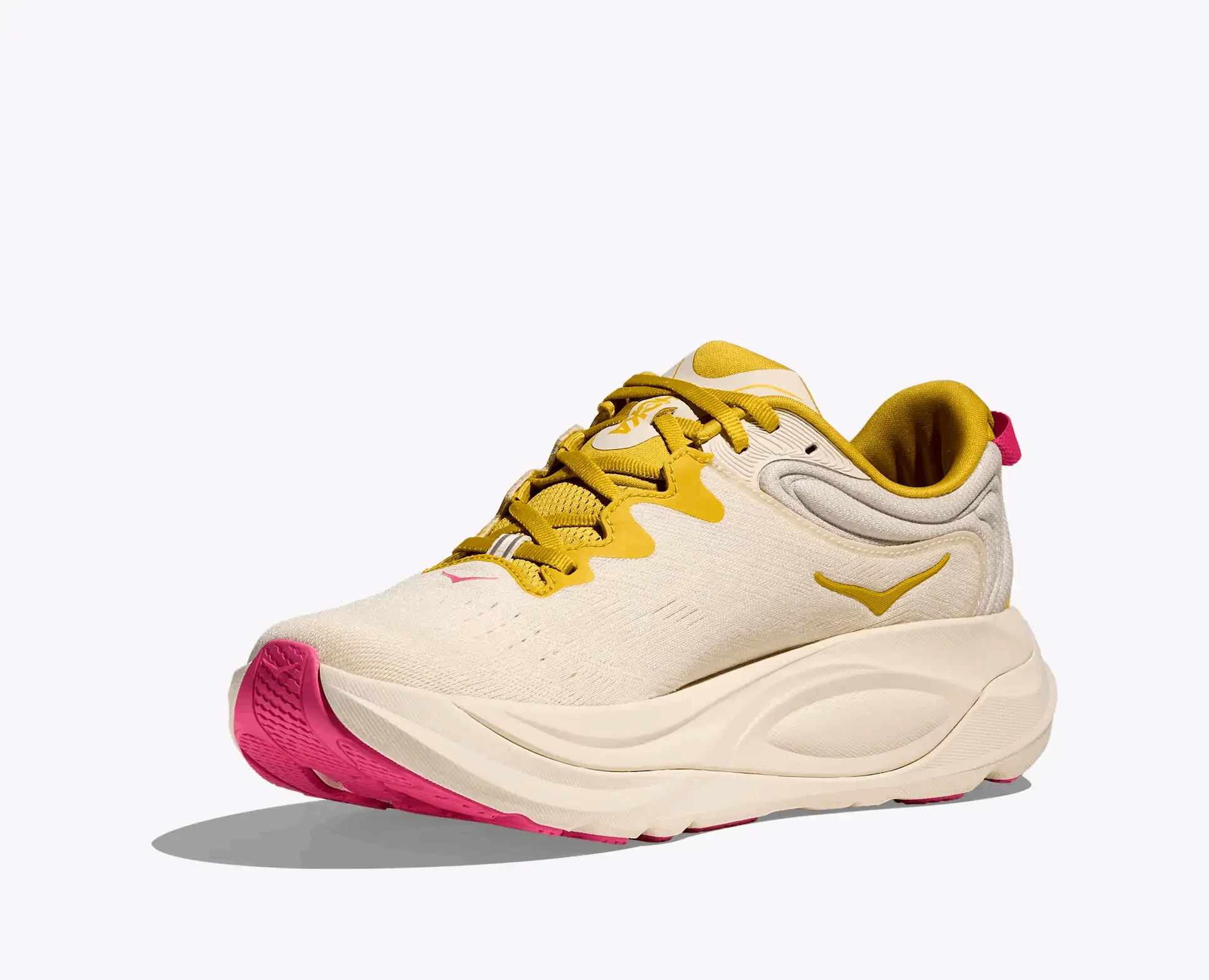 HOKA Women Gaviota 6 Wide - Birch / Yellow Gold - Image 4