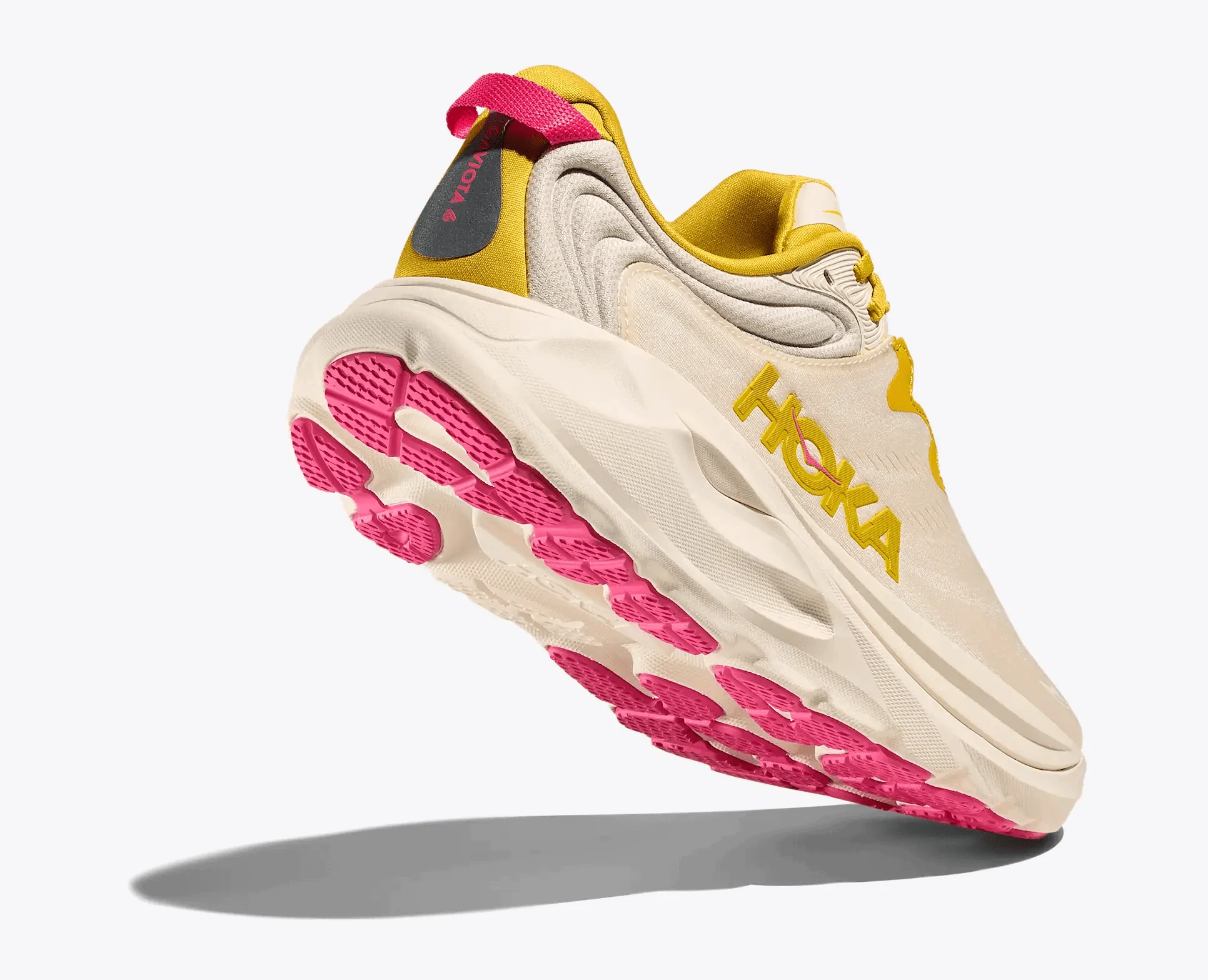 HOKA Women Gaviota 6 Wide - Birch / Yellow Gold - Image 6