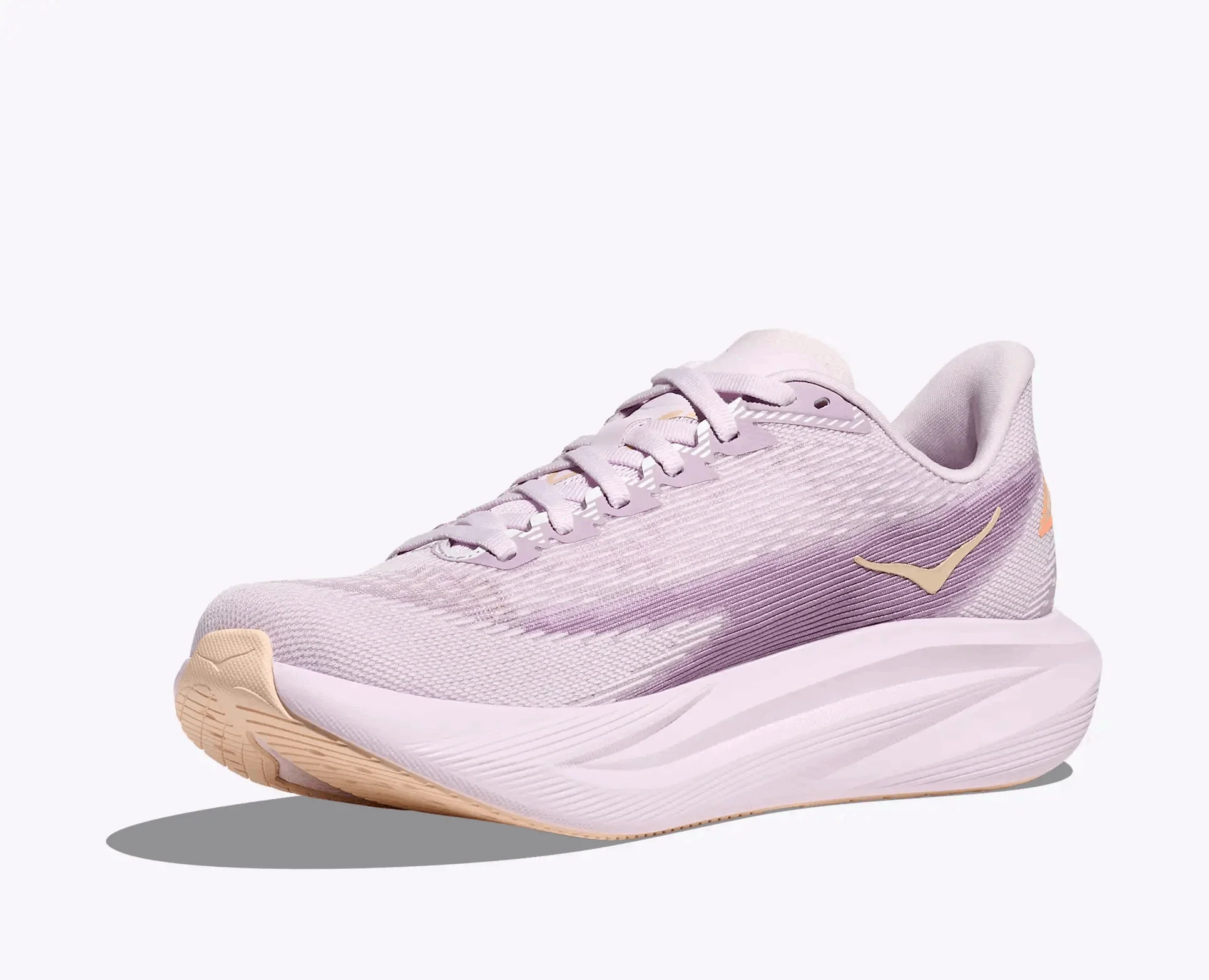HOKA Women Mach 7 Wide - Lilac Cream / Tangerine Glow - Image 4