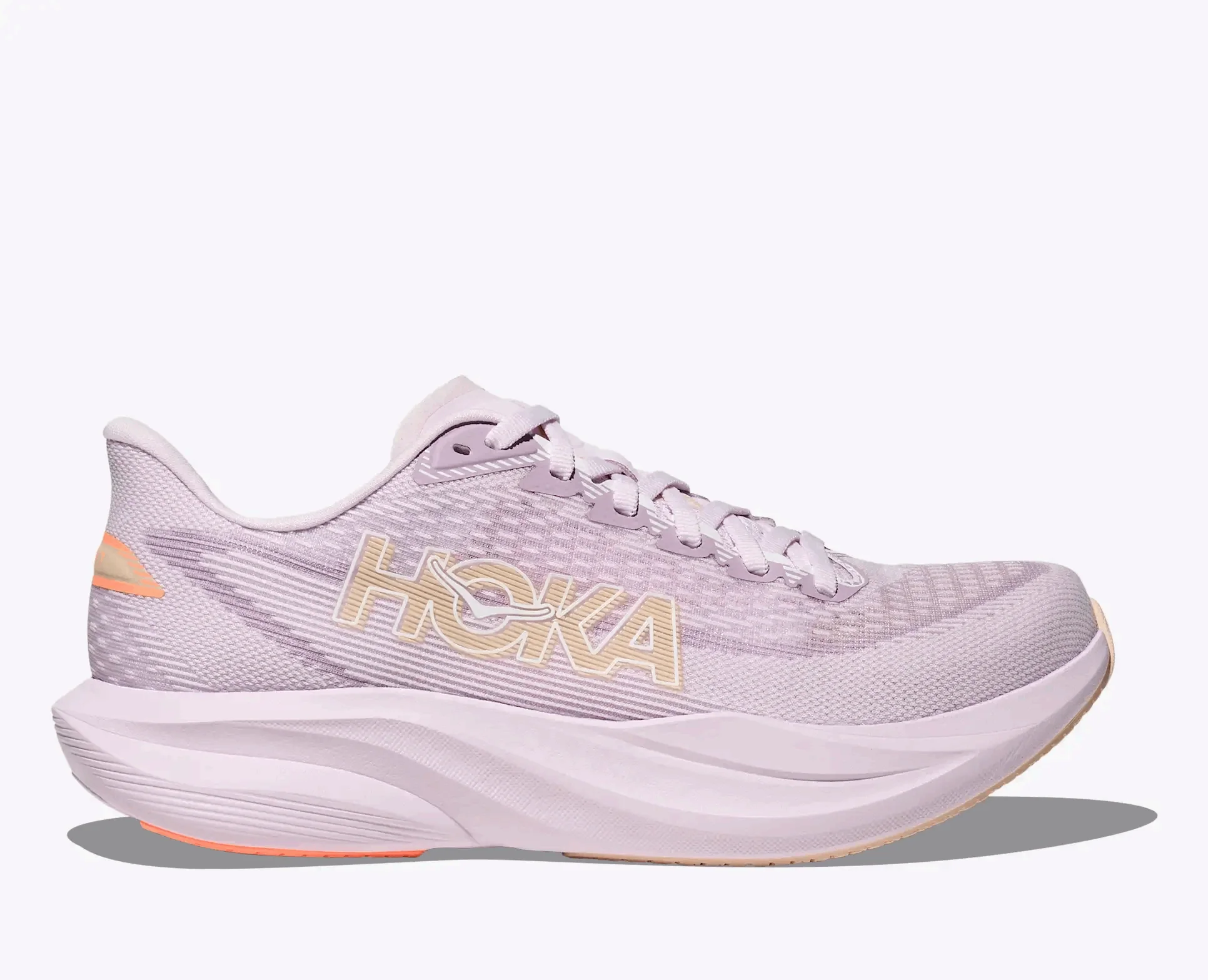 HOKA Women Mach 7 Wide - Lilac Cream / Tangerine Glow - Image 5