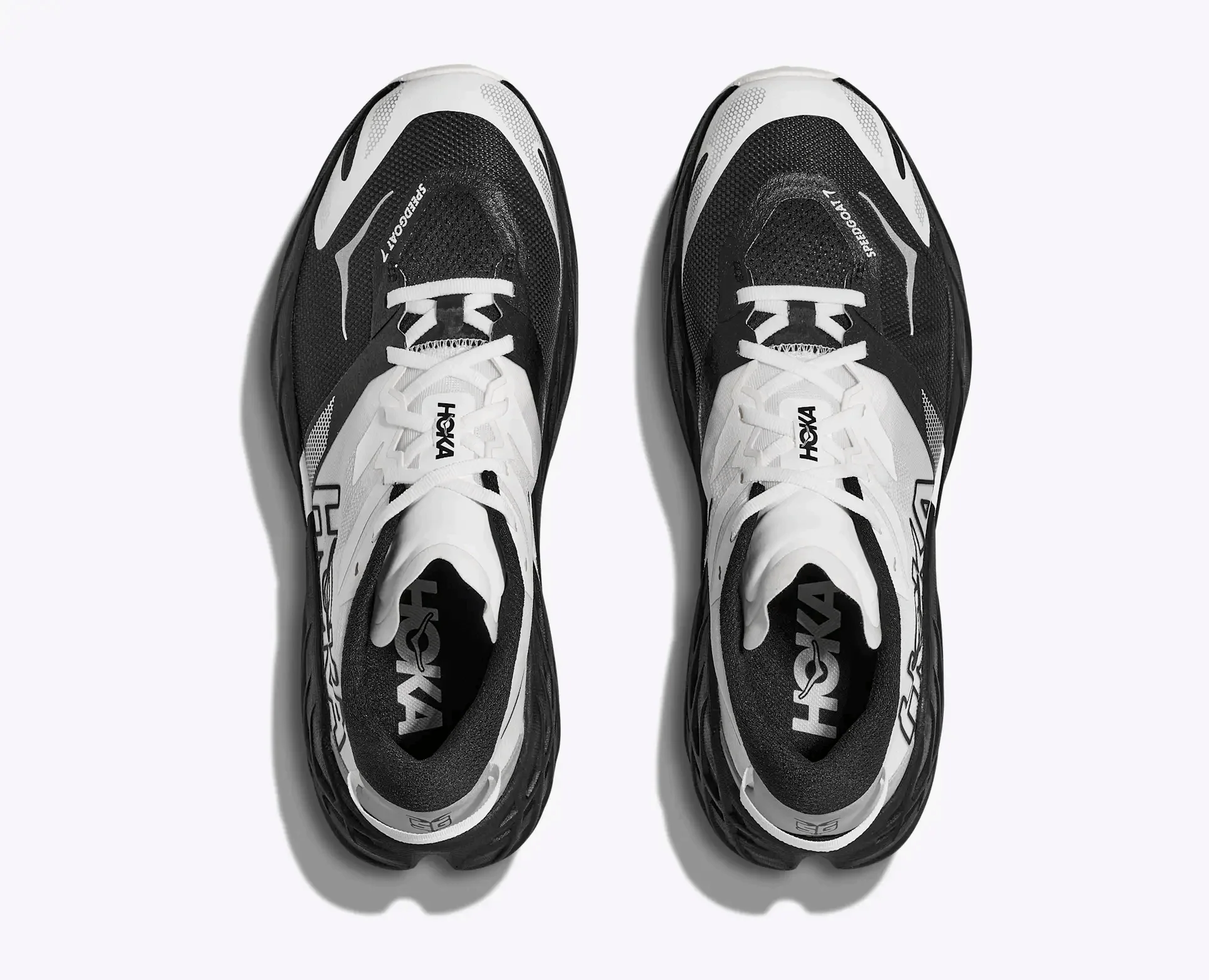 HOKA Women Speedgoat 7 Wide - Black / White - Image 3