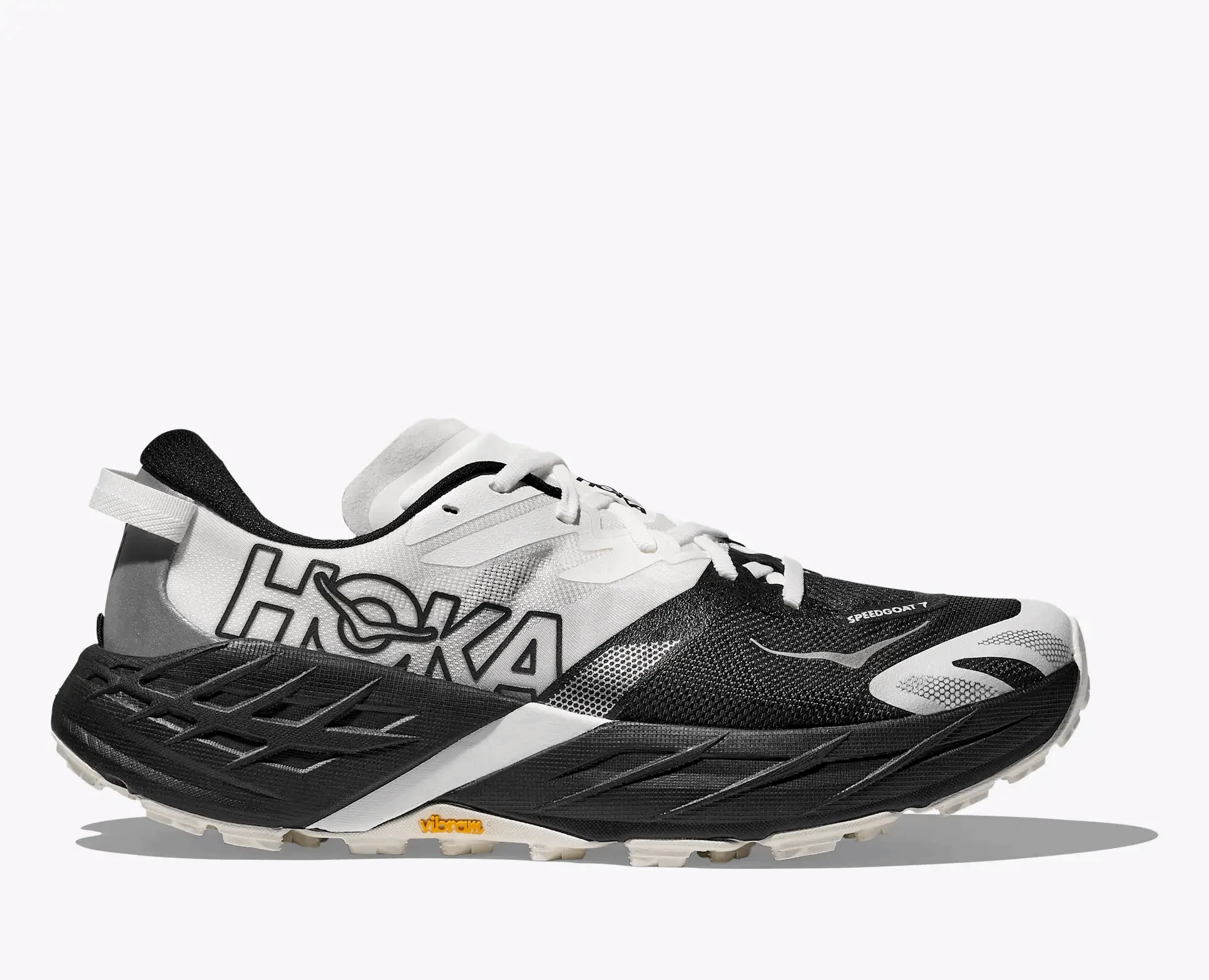 HOKA Women Speedgoat 7 Wide - Black / White - Image 7