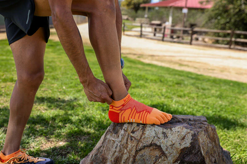 Injinji Ultra Run Midweight No-Show Coolmax - Desert Orange - Image 3