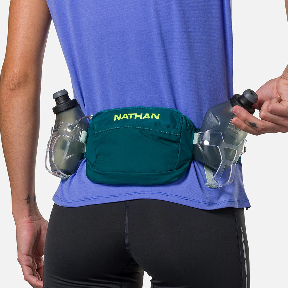 Nathan Sports Trail Mix Plus 3.0 Hydration Belt - Deep Teal / Finish Lime - Image 5
