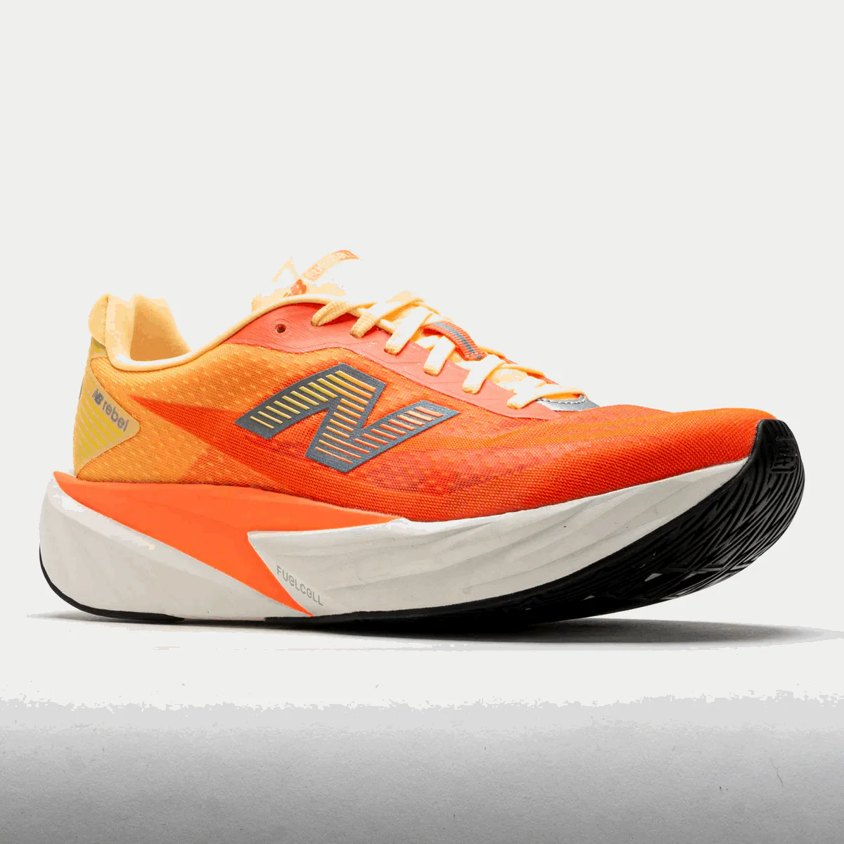 New Balance Men FuelCell Rebel V5 - Tangerine Heat / Silver Metallic - Image 2