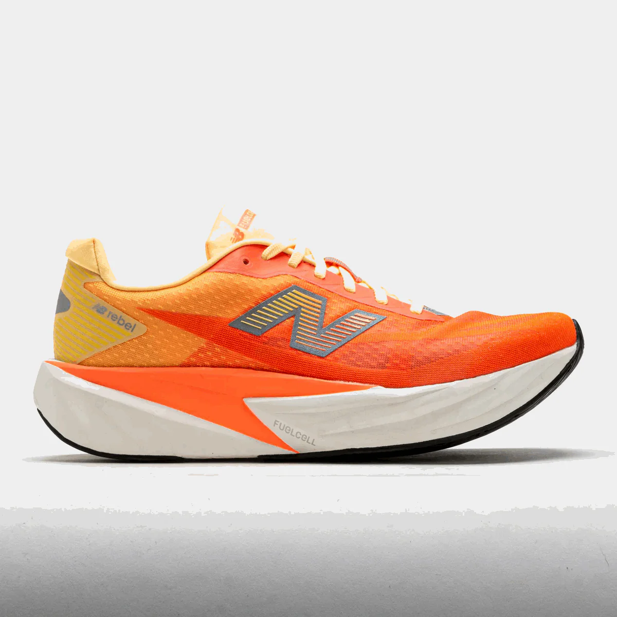 New Balance Men FuelCell Rebel V5 - Tangerine Heat / Silver Metallic - Image 7