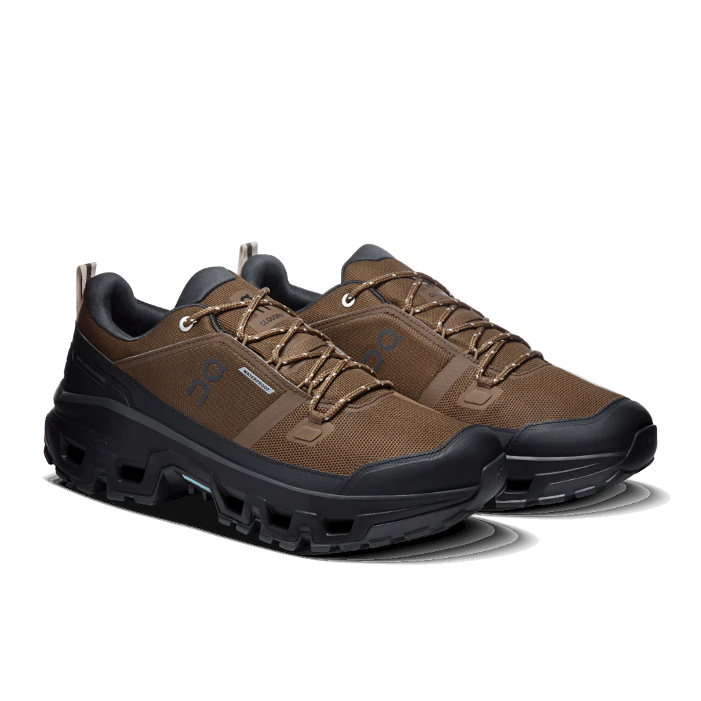 On Men Cloudrock Low Waterproof - Earth / Black - Image 2