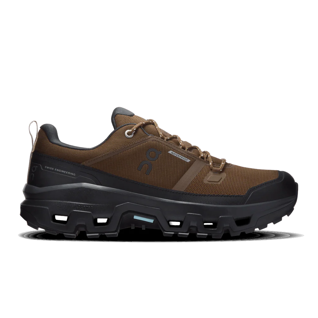 On Men Cloudrock Low Waterproof - Earth / Black - Image 7