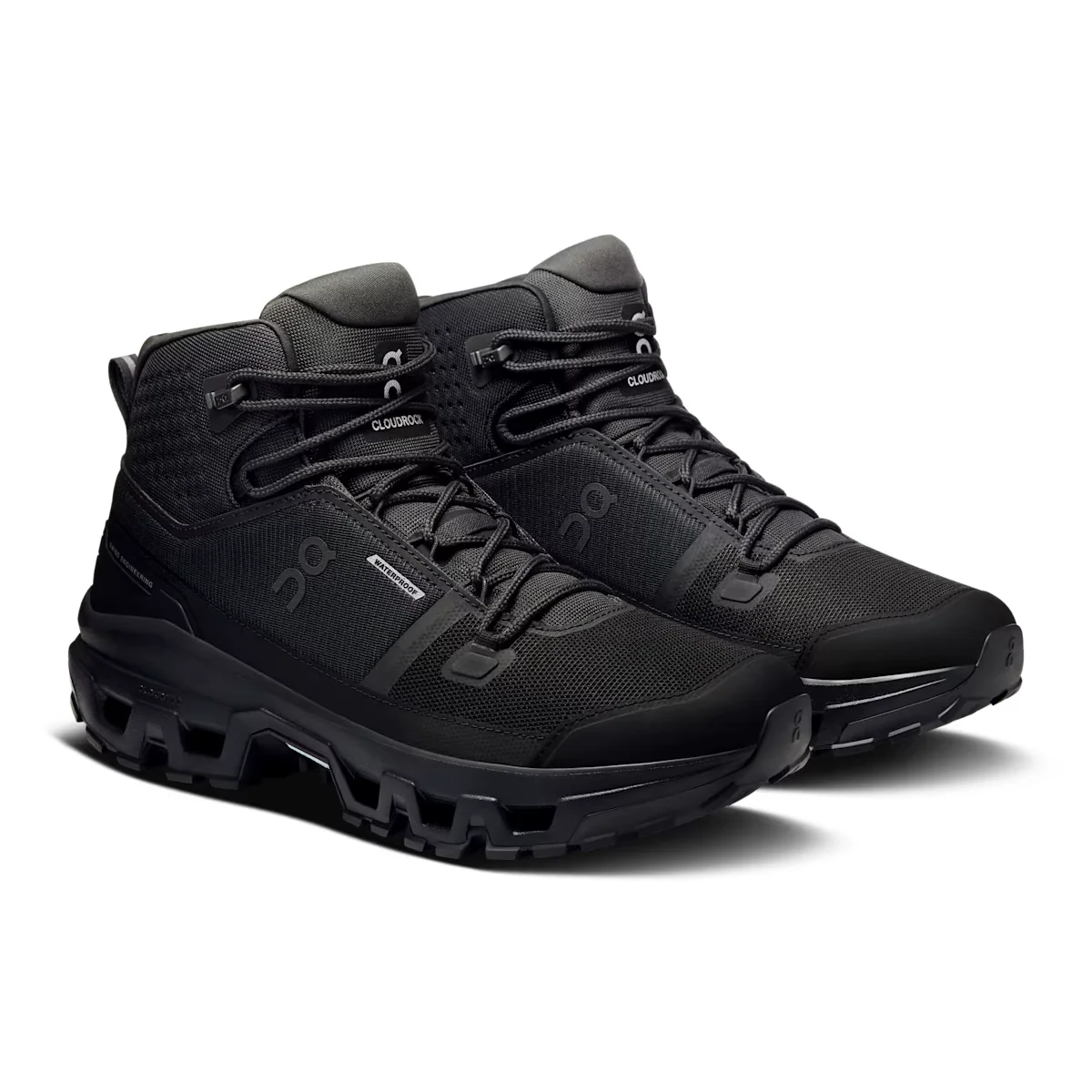 On Men Cloudrock Mid Waterproof - Black / Black - Image 2
