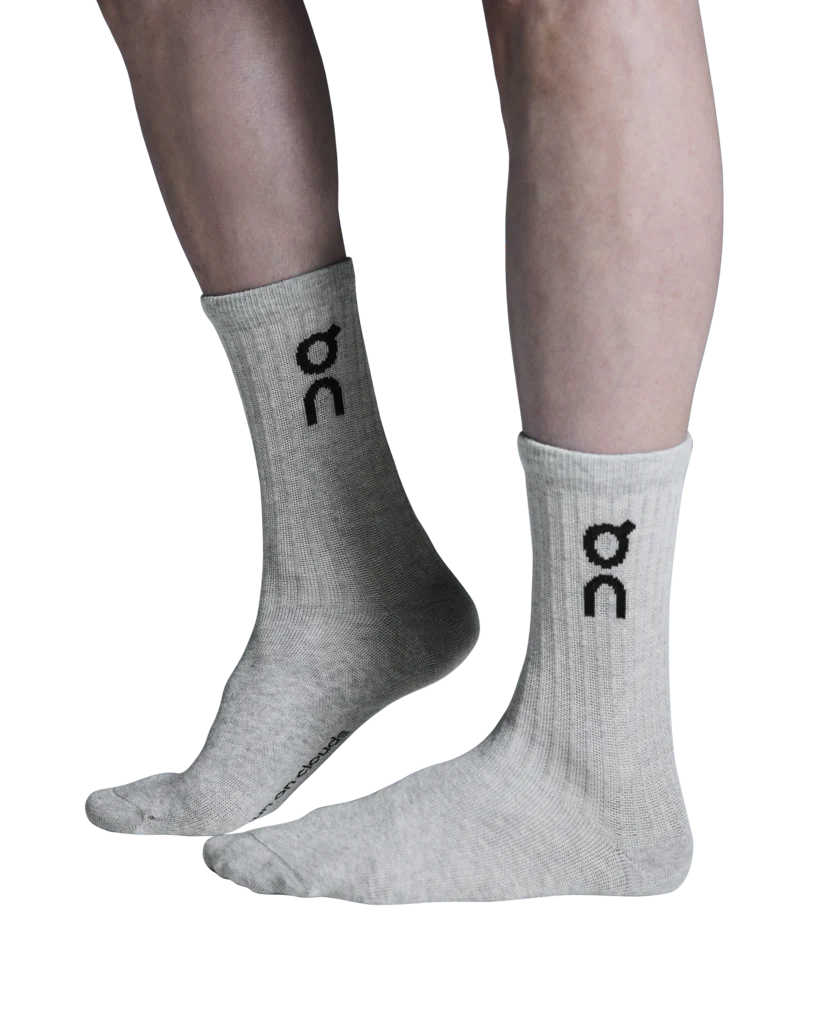 On Unisex Logo Sock High 3-Pack - Heather Gray - Image 2