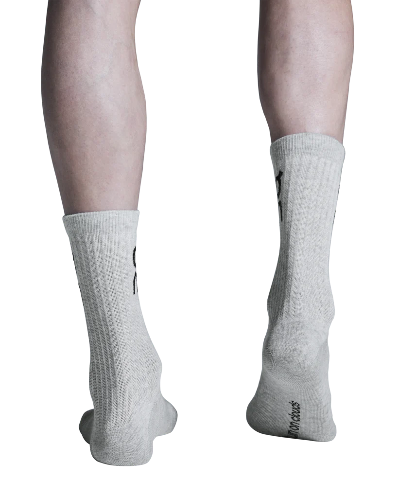 On Unisex Logo Sock High 3-Pack - Heather Gray - Image 3