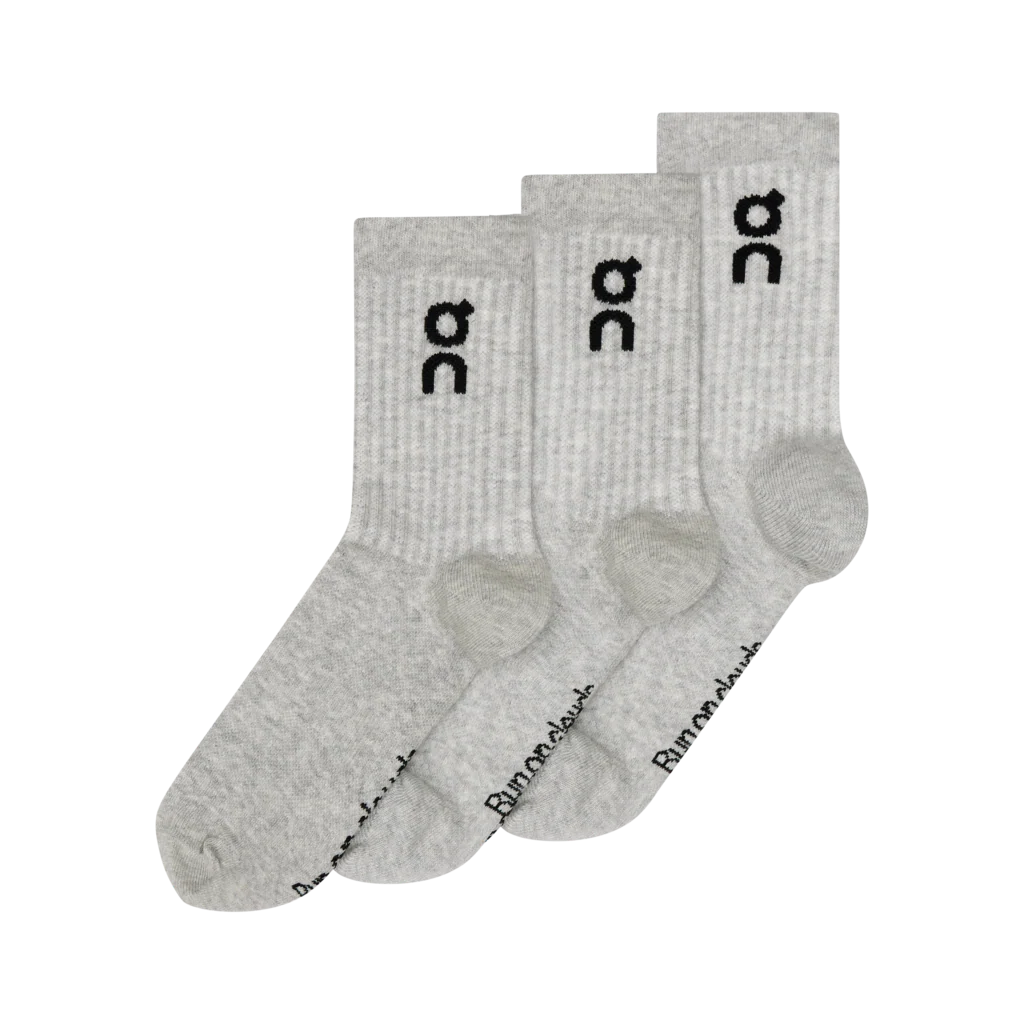 On Unisex Logo Sock High 3-Pack - Heather Gray - Image 4