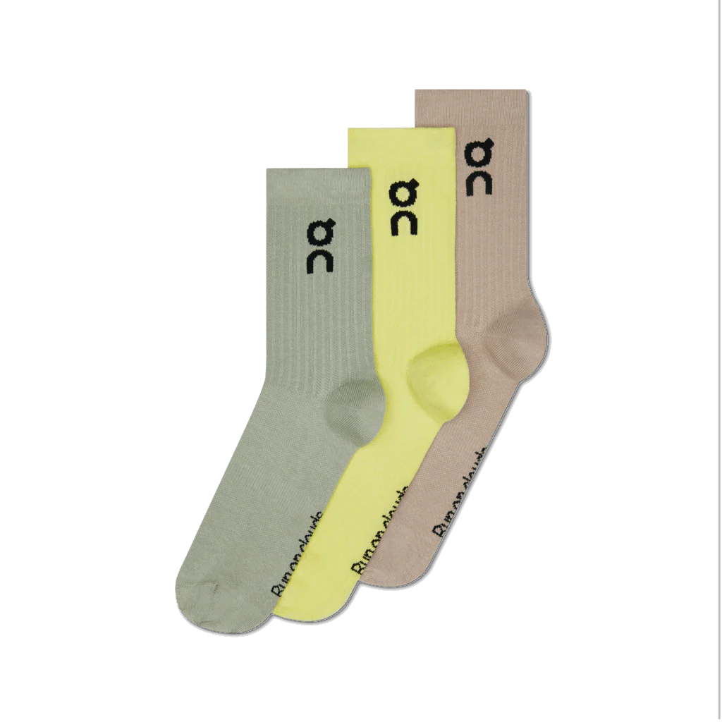 On Unisex Logo Sock High 3-Pack - Lemonade / Tin - Image 2