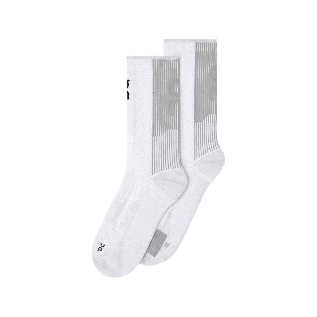 On Unisex Performance Run Sock High - White / Glacier - Image 2