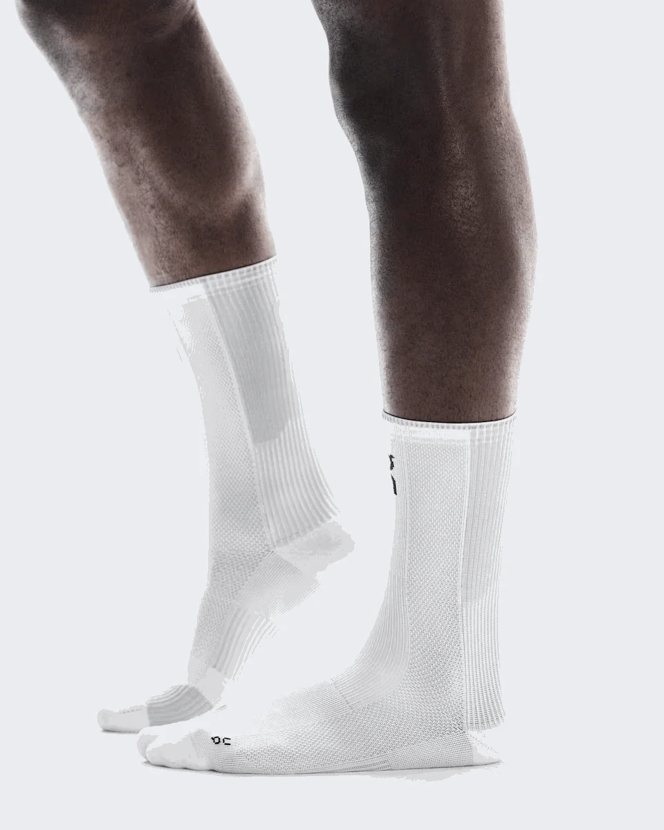 On Unisex Performance Run Sock High - White / Glacier - Image 3