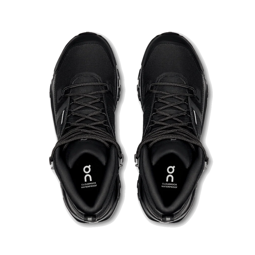 On Women Cloudrock Mid Waterproof - Black / Black - Image 3