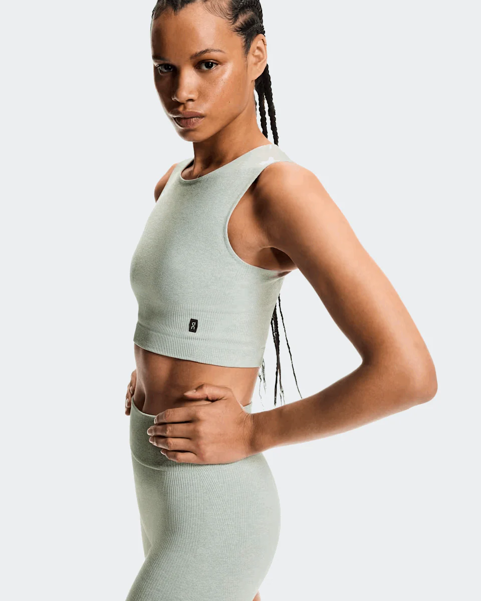 On Women Studio Knit Crop - Mineral / Heather - Image 3