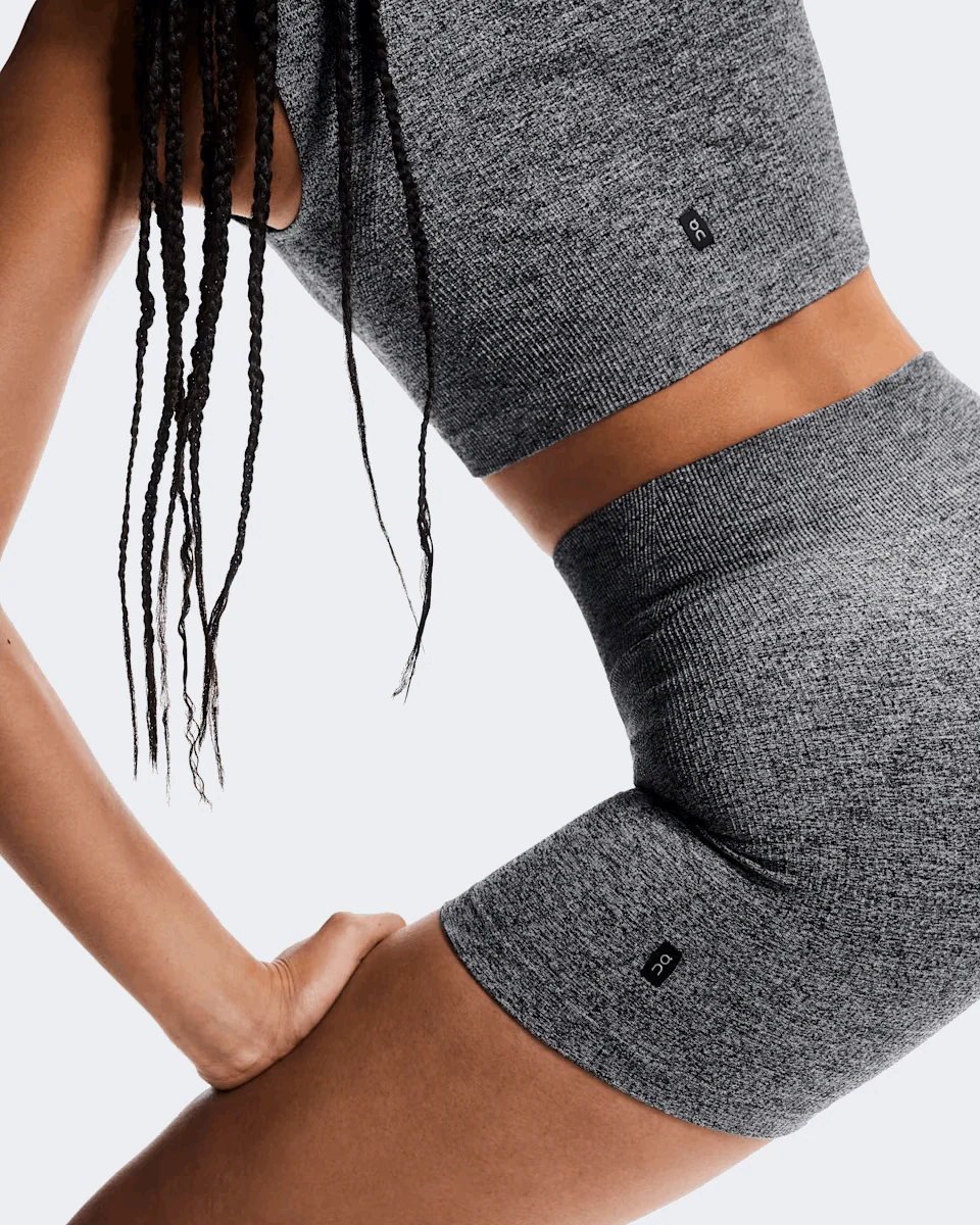 On Women Studio Knit Shorts - Graphite / Heather - Image 4