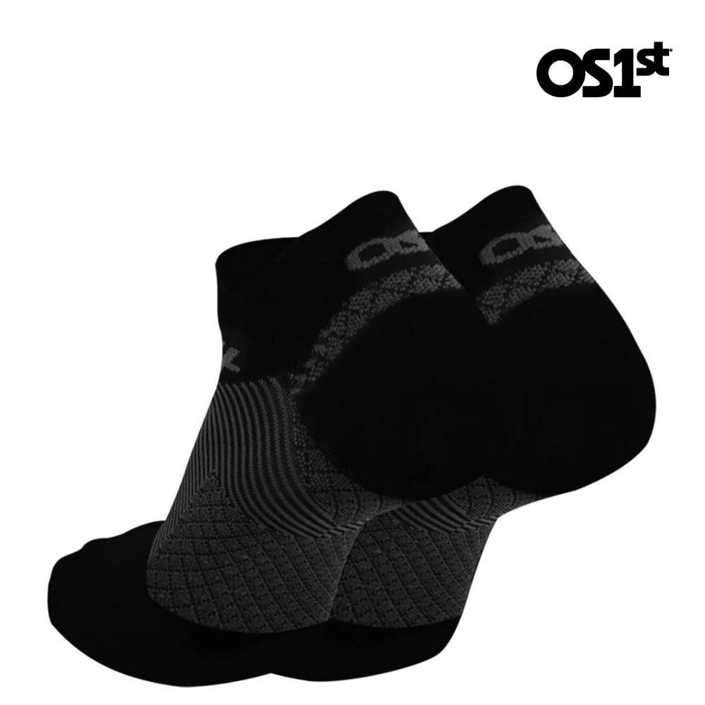 OS1st FS4 Plantar Fasciitis No Show Socks - Black